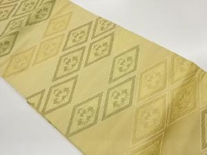 ふくれ織菱に花唐草模様織出し名古屋帯